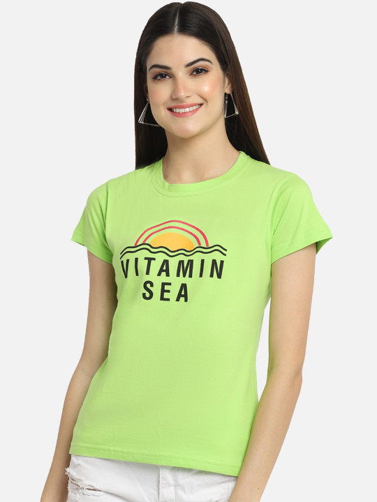 BAESD Typography Printed Cotton T-shirt