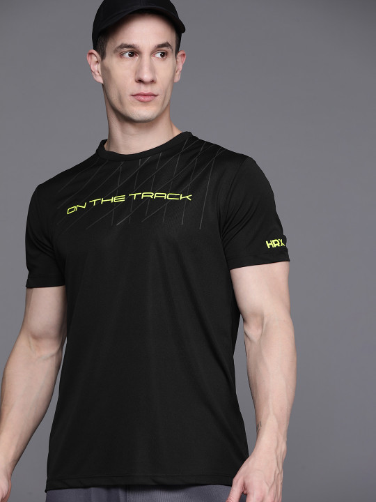 HRX by Hrithik Roshan Men Typography Printed Rapid-Dry Running T-shirt