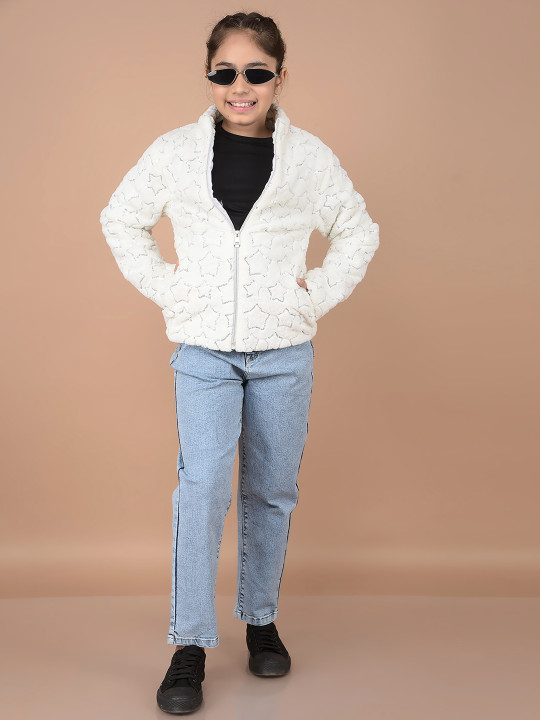 Crimsoune Club Girls Navy Blue Stretchable Jeans