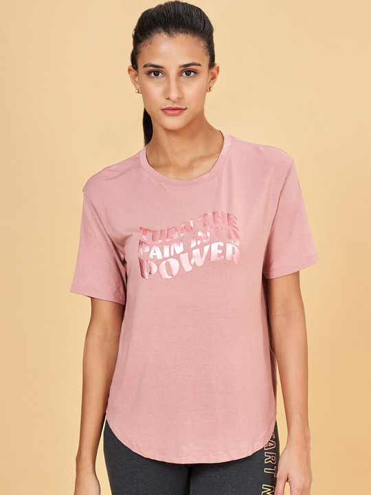 Ajile by Pantaloons Typography Printed Relaxed Fit T-shirt