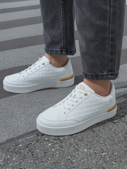 U.S. Polo Assn. Women Mila Textured Lace-Up Sneakers