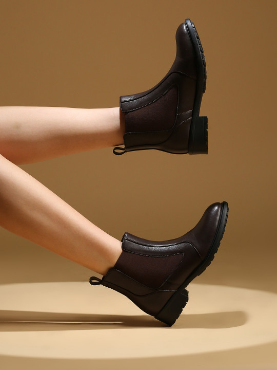 Price History of Inc Solid Mid-Top Chelsea Boots (4) by Myntra