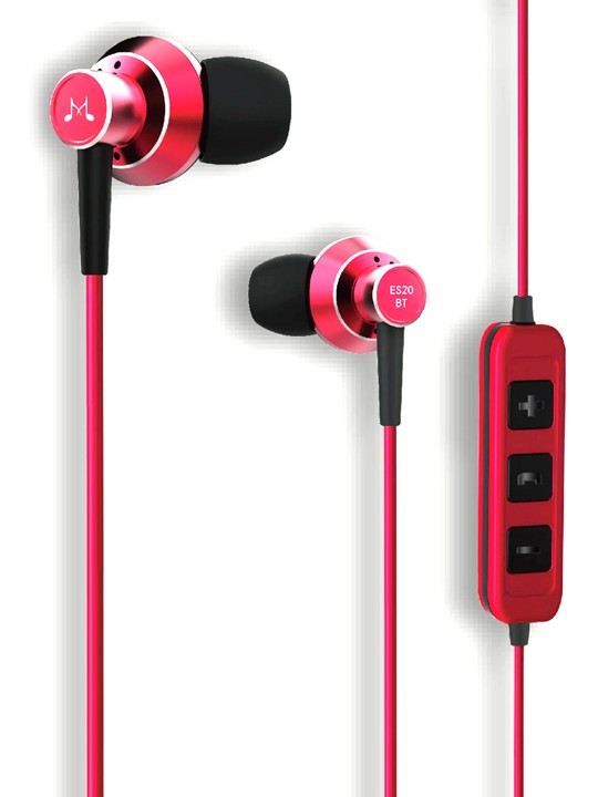 SoundMagic Red Bluetooth Wireless In-Ear Stereo Earphones with Mic ES20BT