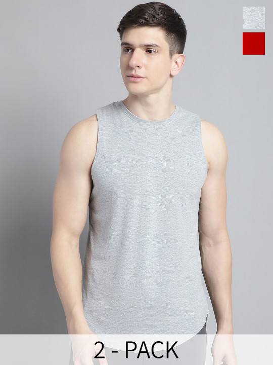 FBAR Pack Of 2 Pure Cotton Bio Wash Gym Innerwear Vests