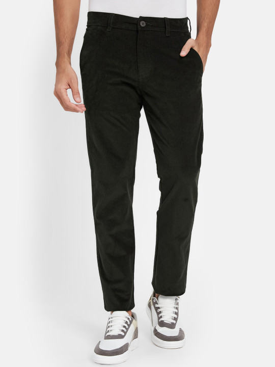 Octave Men Mid Rise Cotton Regular Trousers