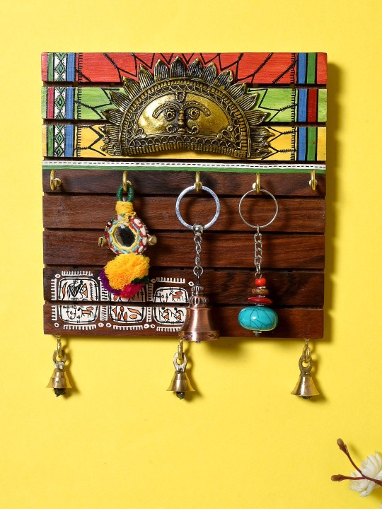 Dhokra Craft & Warli Painted Fusion Key Holder
