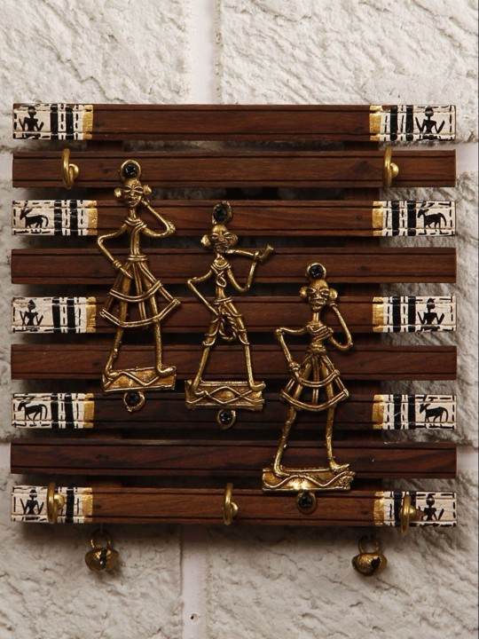 Dhokra Craft & Warli Painted Fusion Key Holder
