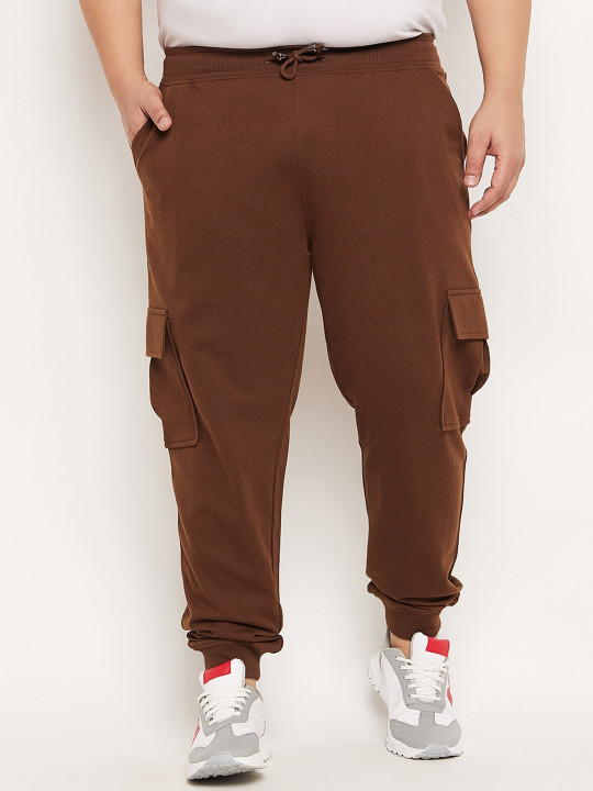 Club York Men Plus Size Regular Fit Mid-Rise Cotton Joggers
