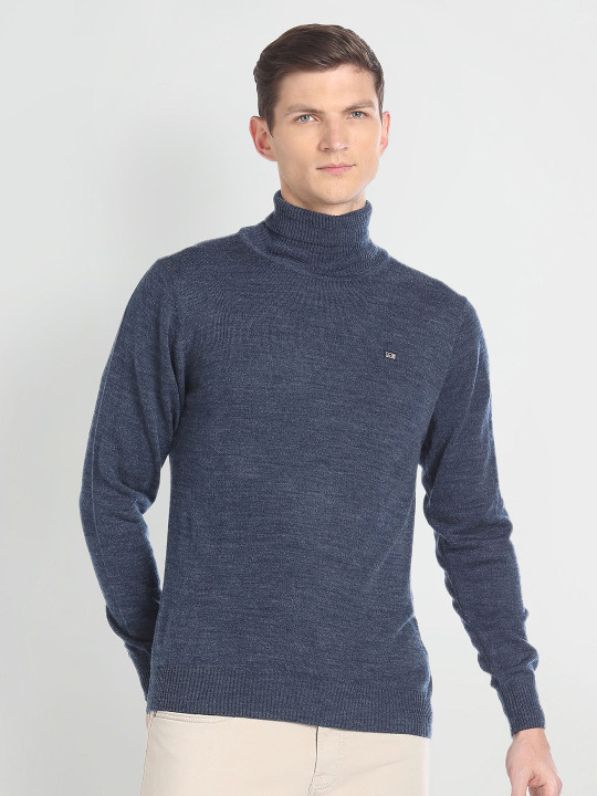 Arrow Sport Turtle Neck Pullover Acrylic Wool Sweater