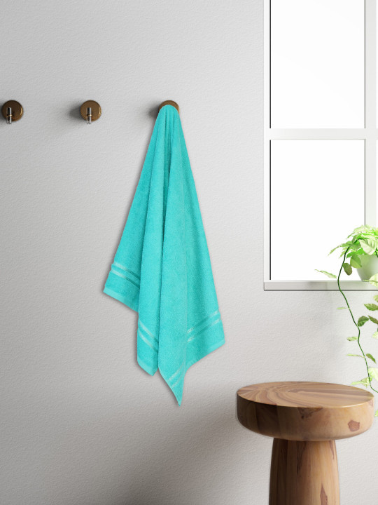 Welspun Green 380 GSM Pure Cotton Anti Bacterial High Absorbency Bath Towel
