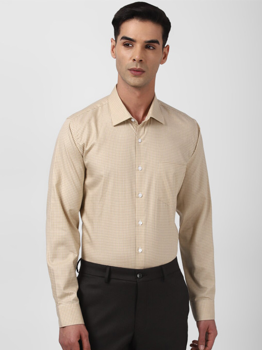Van Heusen Slim Fit Micro Checked Formal Pure Cotton Shirt