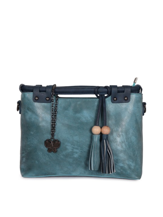 Blue Solid Clutch