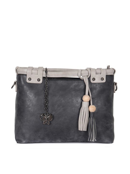 Grey Solid Clutch