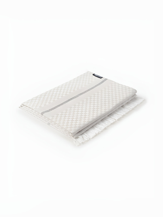 Liveology Bamboo Grey Checkered 200GSM Super Soft Adult Regular Bath Towel-31x63In