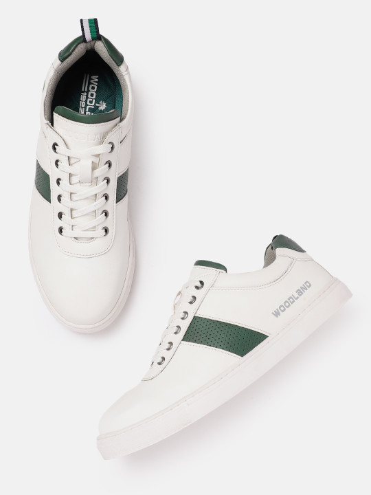 Woodland Men Striped Sneakers