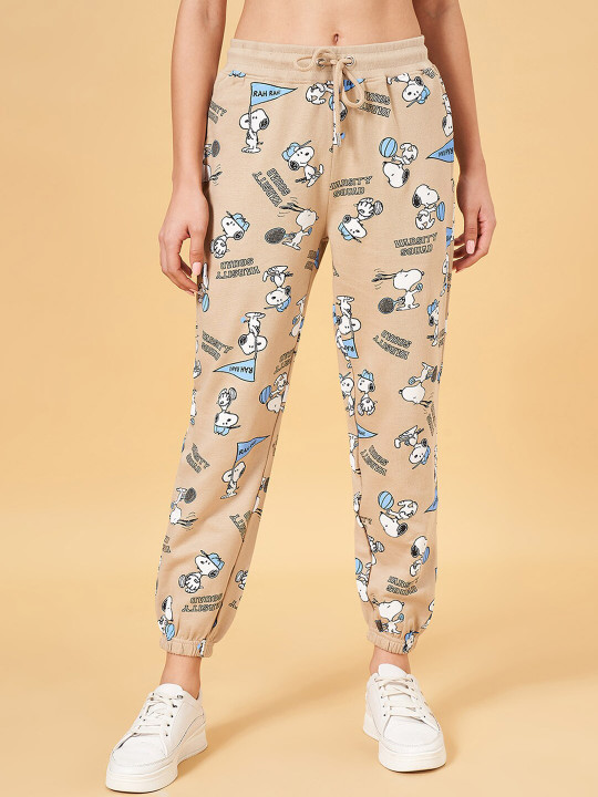 Honey by Pantaloons Women Printed Regular Fit Cotton Mid Rise Joggers