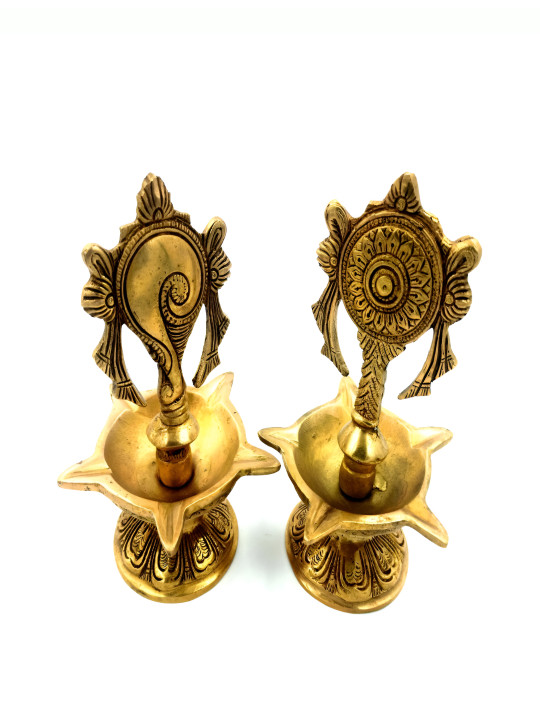 Arihant Craft Brass 2 Piece Easy to Clean Diwali Diyas