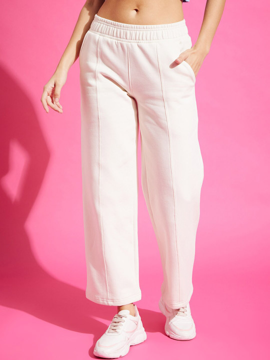 98 Degree North Women Straight Fit Fleece Track Pants