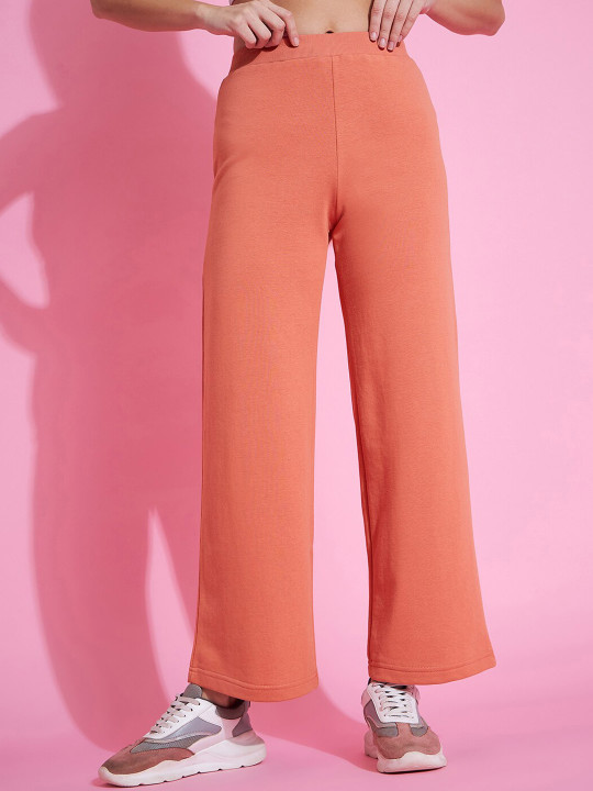 98 Degree North Women Straight Fit Fleece Track Pants