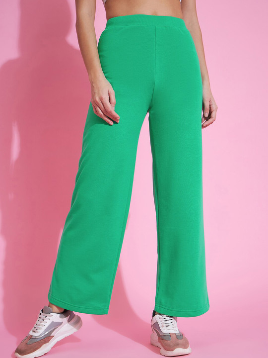 98 Degree North Women Straight Fit Fleece Track Pants