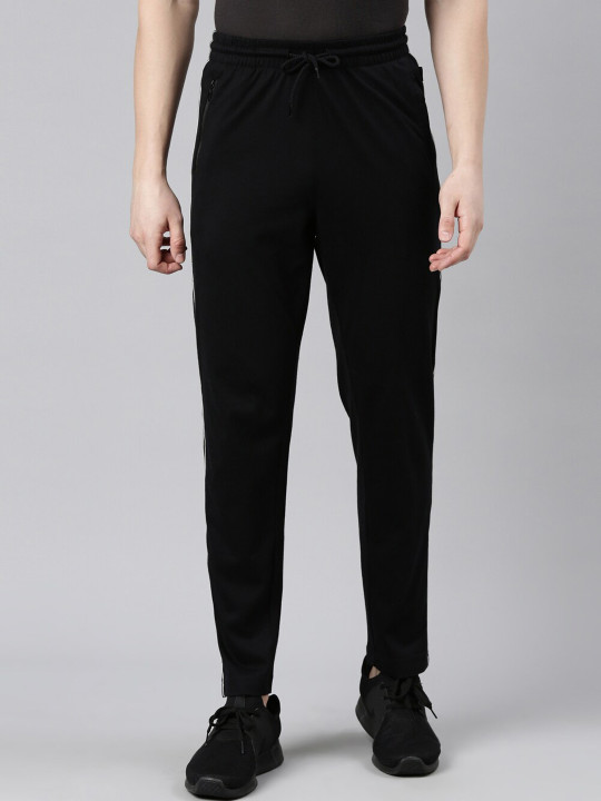 FASO Men Mid-Rise Cotton Straight-Fit Track Pants