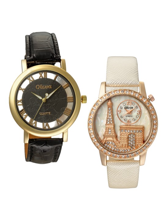 Women Black & White Analogue Watch