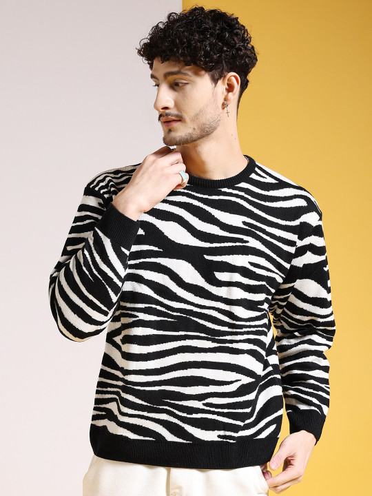 The Indian Garage Co Abstract Self Designed Acrylic Pullover