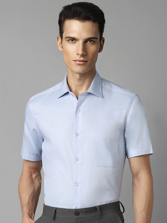 Louis Philippe Men Blue Formal Shirt
