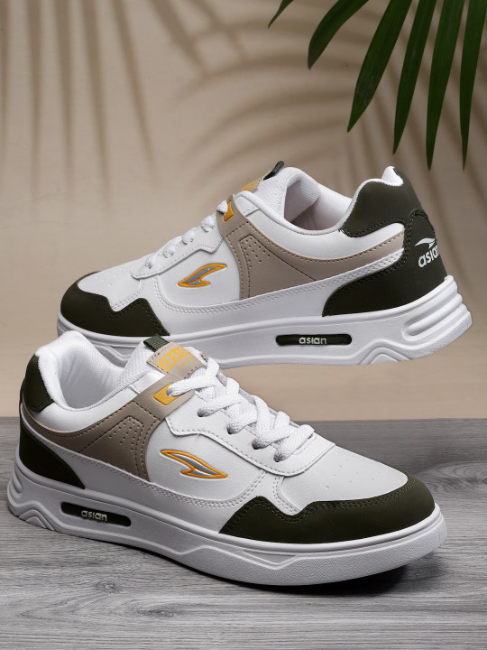 ASIAN Men BOSTON Colourblocked Lace-up Sneakers