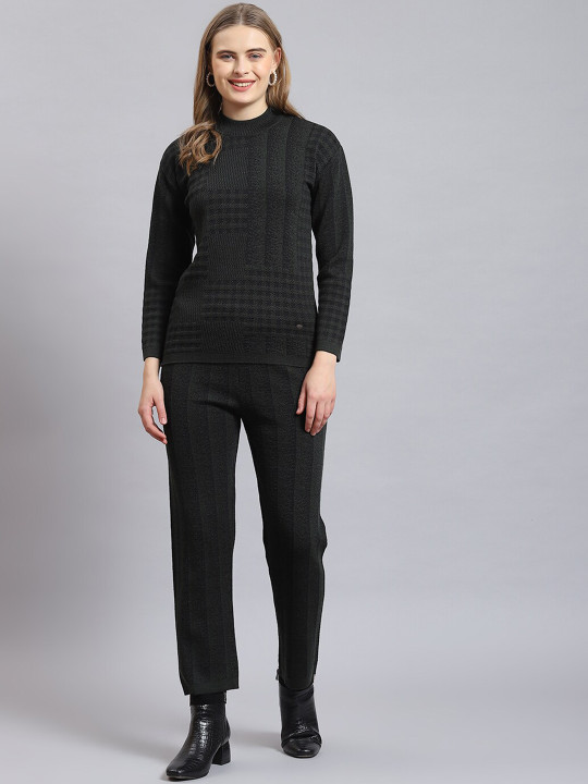 Monte Carlo Self Design Sweater With Trousers