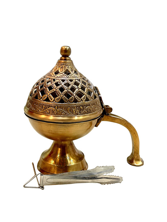 DSH Crafting Your Curiosity Brass Antique Durga Puja Dhoop Dani