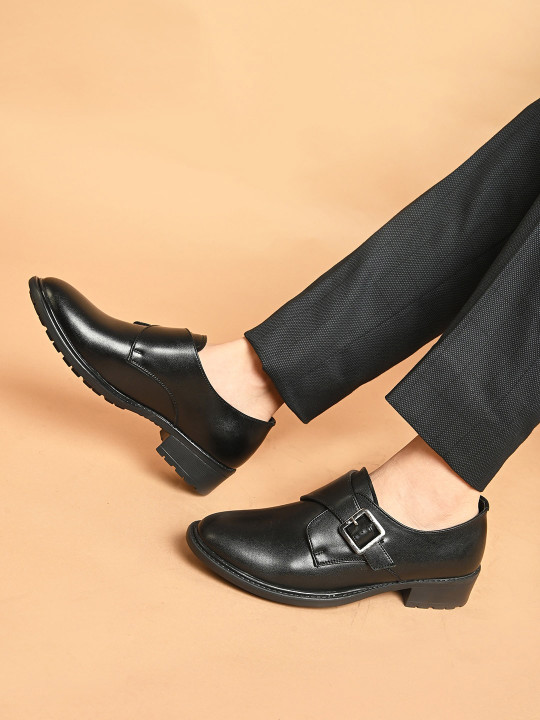 her by invictus Women Textured Formal Monk Shoes