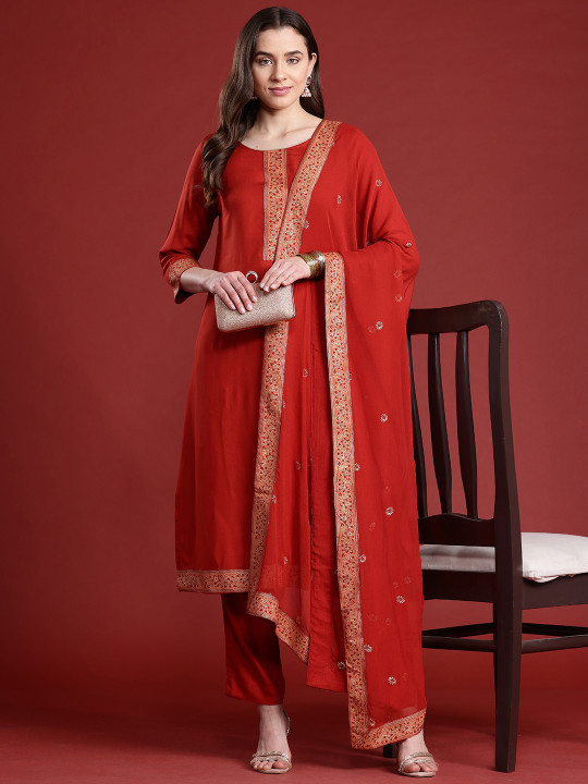 Anouk Kurta with Trousers & Dupatta
