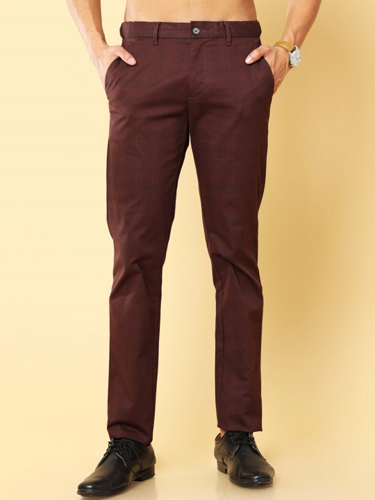 Melvin Jones Men Comfort Mid-Rise Chinos Trouser