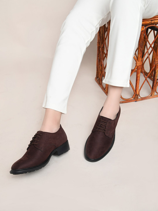 her by invictus Women Suede Formal Derbys