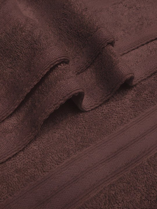 Sassoon Coffee Brown Pure Cotton 500 GSM Bath Towel