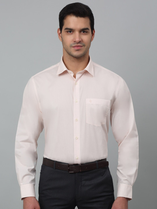 Cantabil Comfort Regular Fit Spread Collar Long Sleeves Formal Shirt