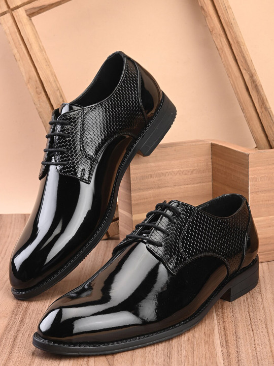 Anouk Men Textured Pointed Toe Formal Derbys