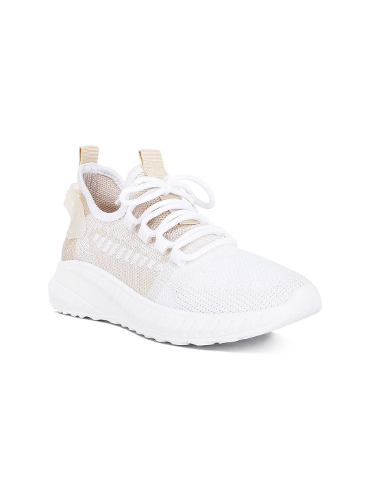 London Rag Women Textured Lace Up Sneakers