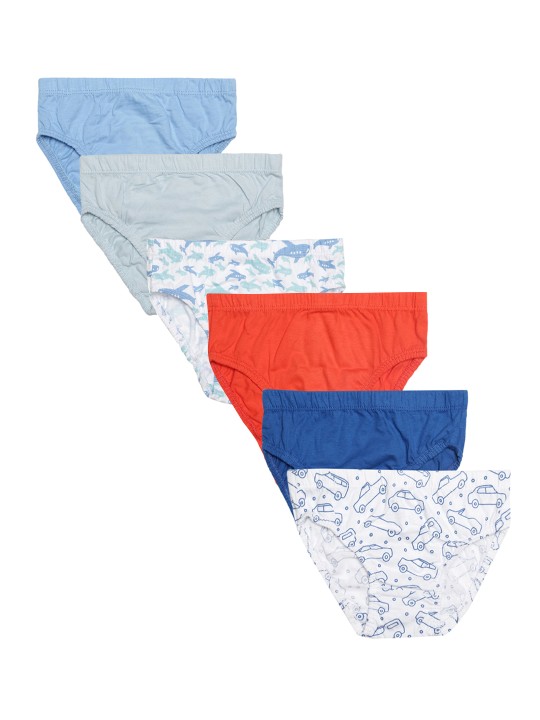 Boys Pack Of 6 Briefs 1-2Y