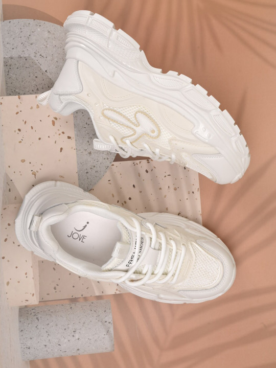 Jove Women Perforations Lightweight Sneakers