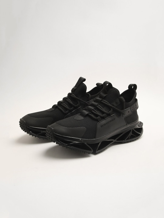 THE BEAR HOUSE Men Textured Round Toe Lace-Ups Sneakers