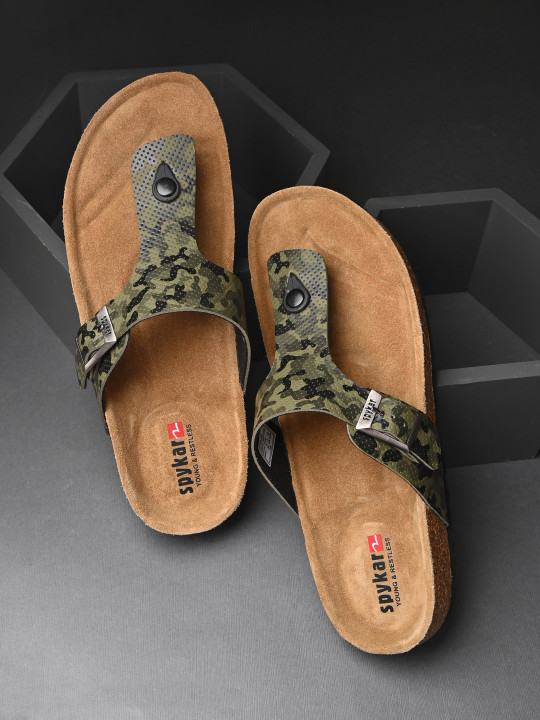 SPYKAR Men Printed Thong Flip-Flops