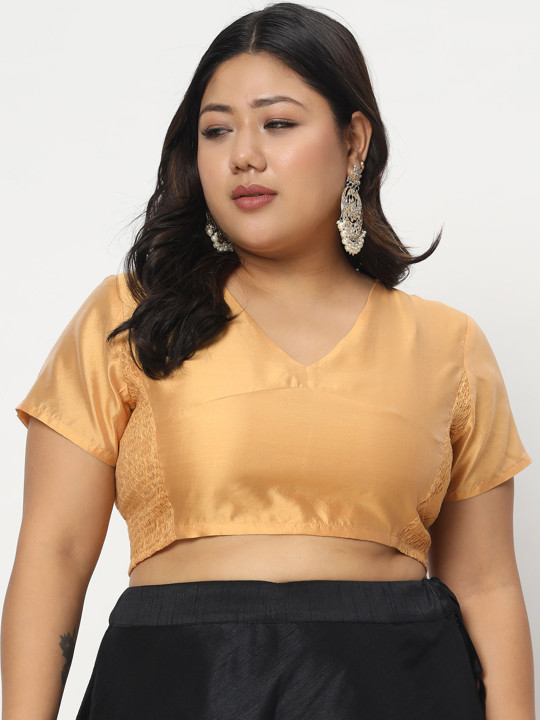 studio rasa Plus Size Stretchable Saree Blouse