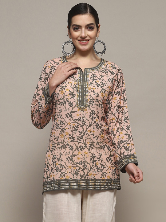 Floral Printed Straight Kurti
