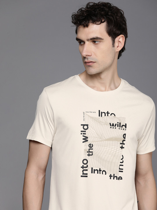 HRX by Hrithik Roshan Graphic Printed Rapid-Dry Antimicrobial Outdoor T-shirt