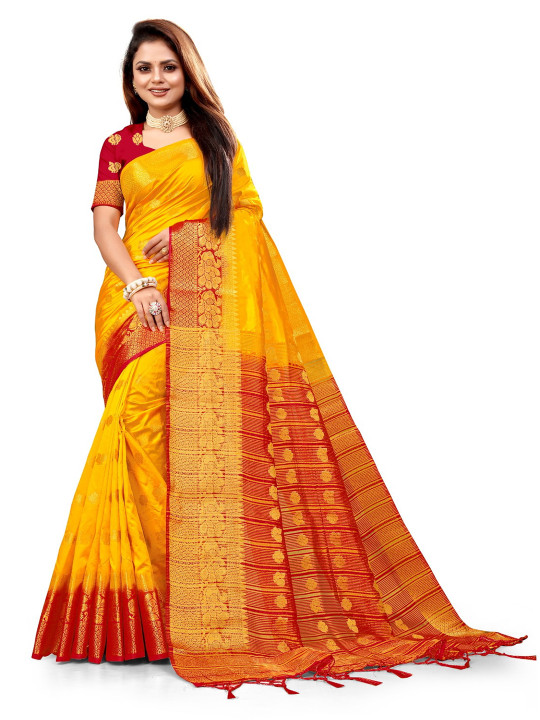 ANISSA SAREE Ethnic Motifs Woven Design Zari Banarasi Saree