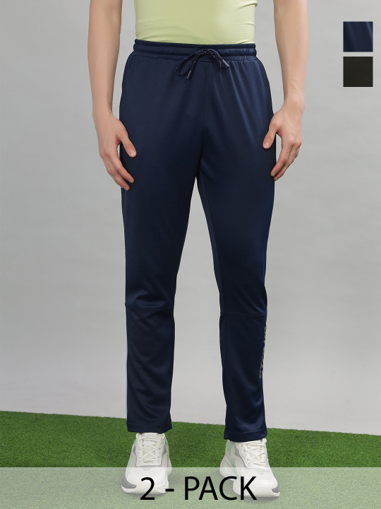 Force NXT Men Microfiber Anti Viral Anti Odour Cool Pack Of 2 Sports Track Pant