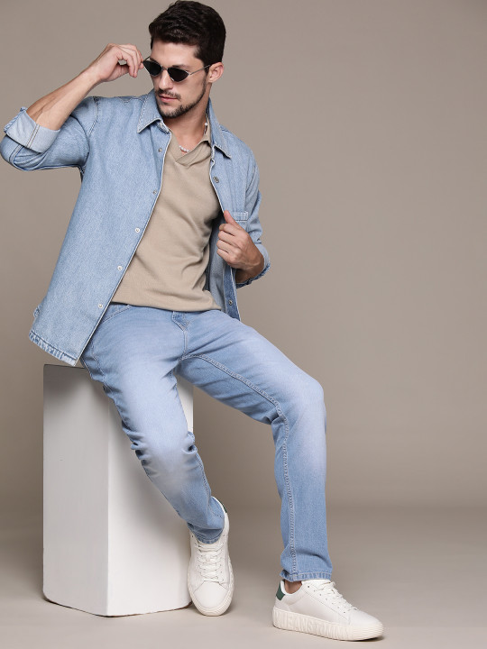 Roadster The Lifestyle Co. Men Tapered Fit Light Fade Jeans