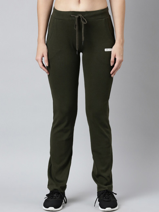 SHOWOFFFF Women Slim-Fit Cotton Track Pant